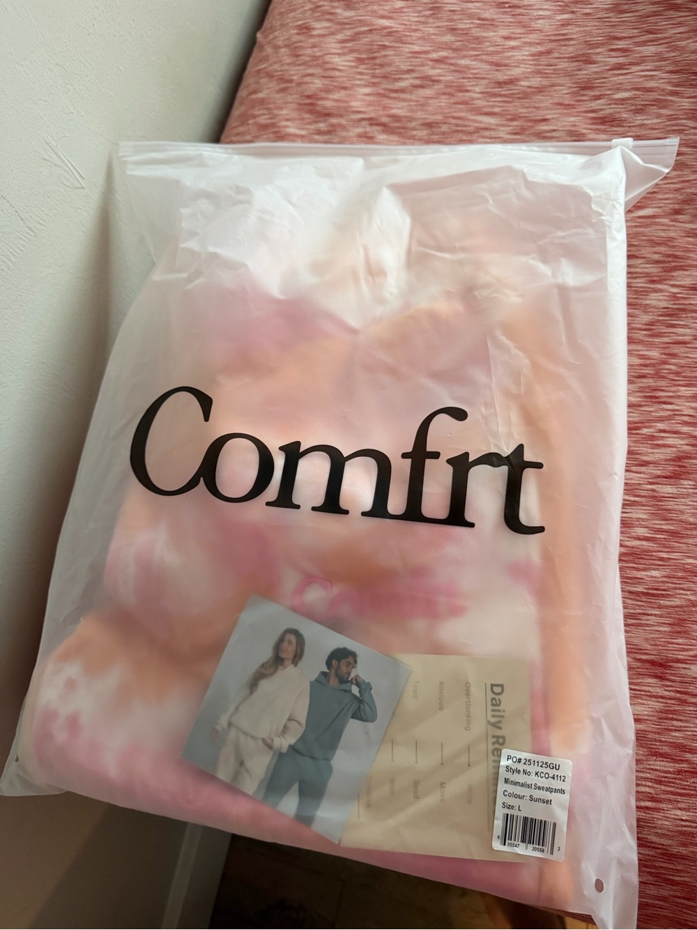Comfrt minimalist sweatpants size large NWT
